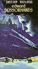 Edward Scissorhands VHS 1990 Fantasy Drama Johnny Depp Clamshell